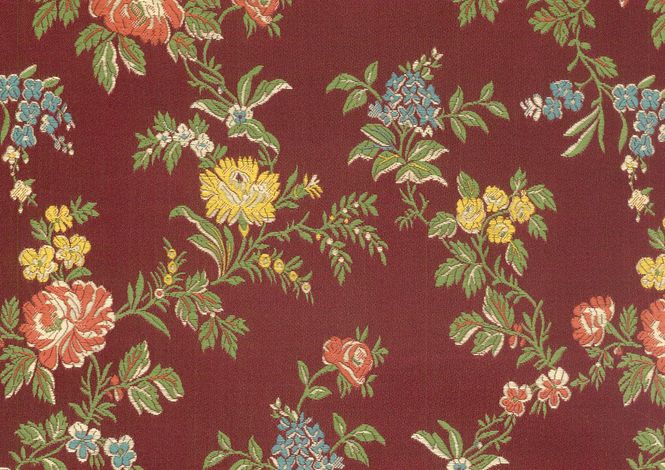 Hovedbilde Brokade Atlantis Lampas, burgunder