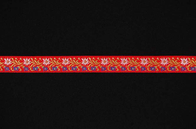 Hovedbilde Bånd blomster 21 mm rød
