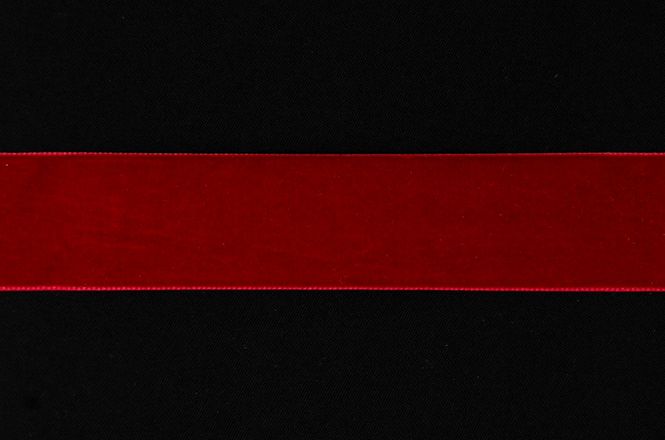 Hovedbilde Fløyelsbånd 36 mm mørk rød