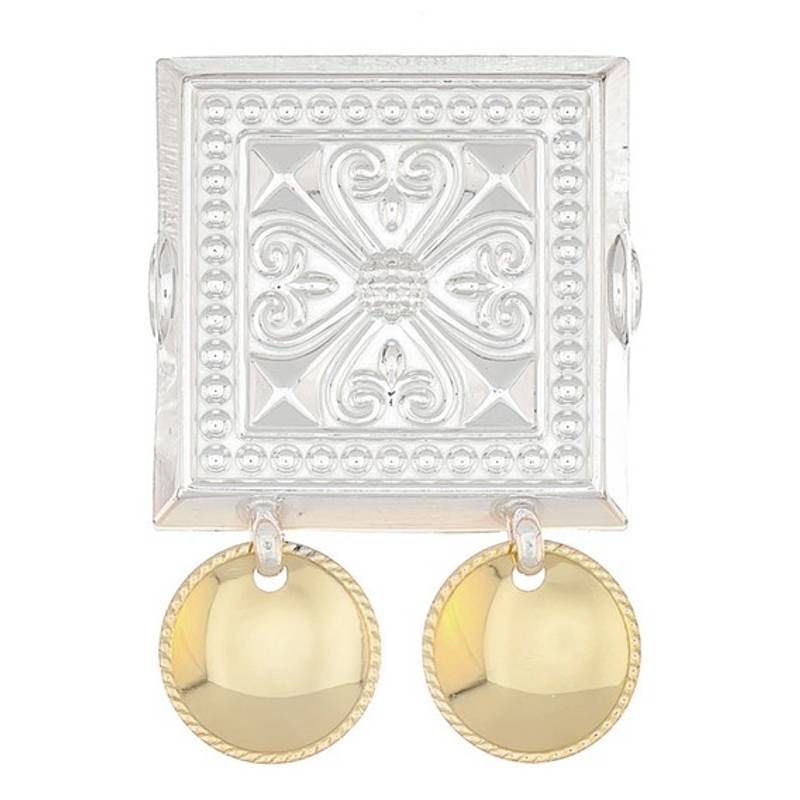 Beltestøl, øsken, hvit/forgylt