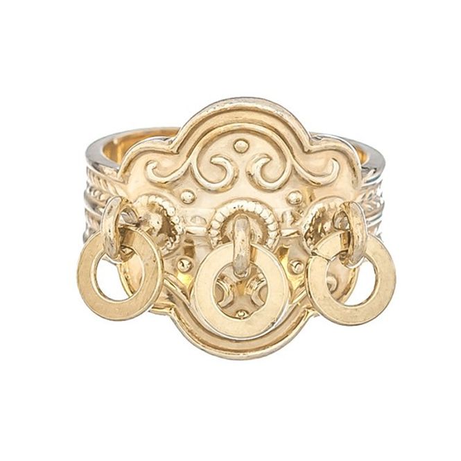 Hovedbilde Ring med ringlauv, forgylt