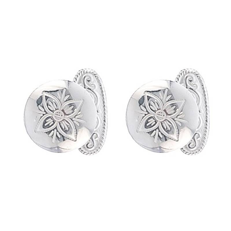 Mansjettknapper gravert Rogaland, hvite