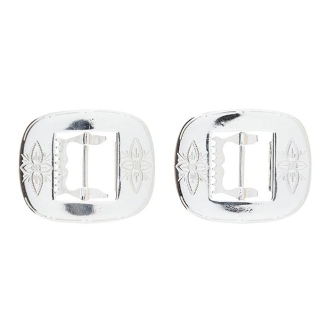 Hovedbilde Kne/vest-spenne gravert Rogaland, hvite