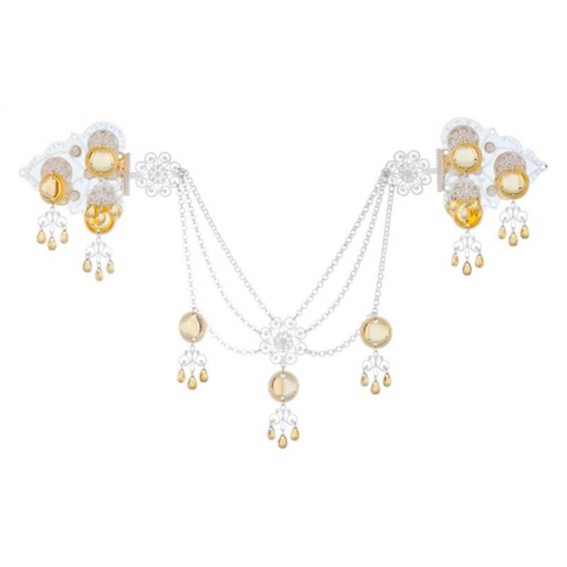 Hallingspenne hvit/forgylt