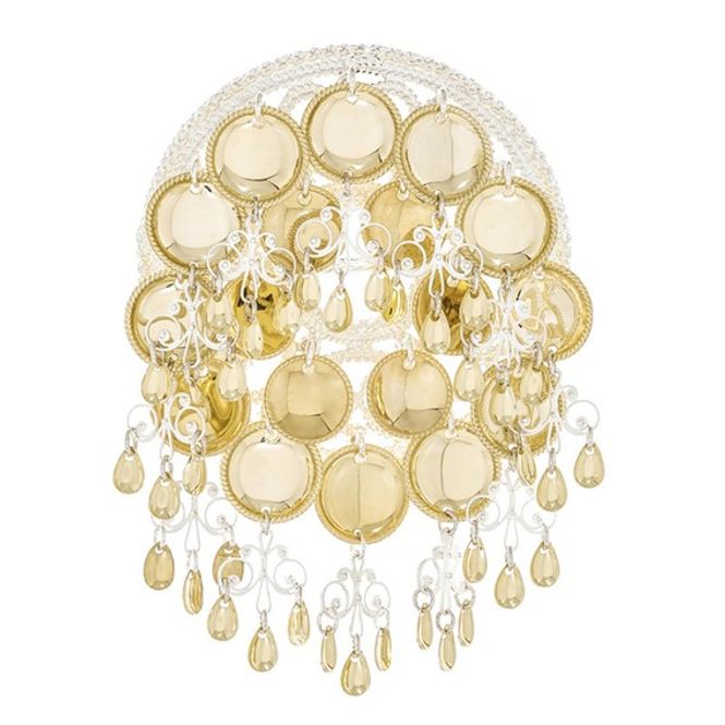 Hovedbilde Sølje med lauv og heng, hvit/forgylt