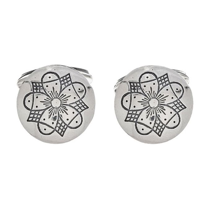 Hovedbilde Mansjettknapper Numedal runde, oksidert