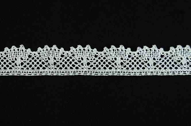 Hovedbilde Kniplet blonde 30 mm sølv