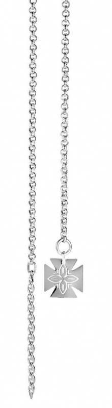 Kjede med spyd og kors 110 cm Rogaland hvit