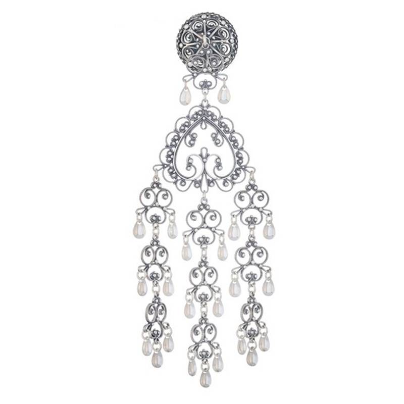 Halsknapp Gudbrandsdalen, nål,  oksidert