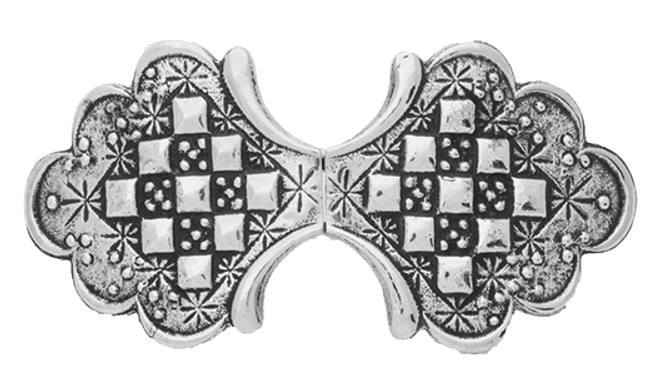 Hovedbilde Beltespenne 1198/1199 oksidert/bronse/hvit