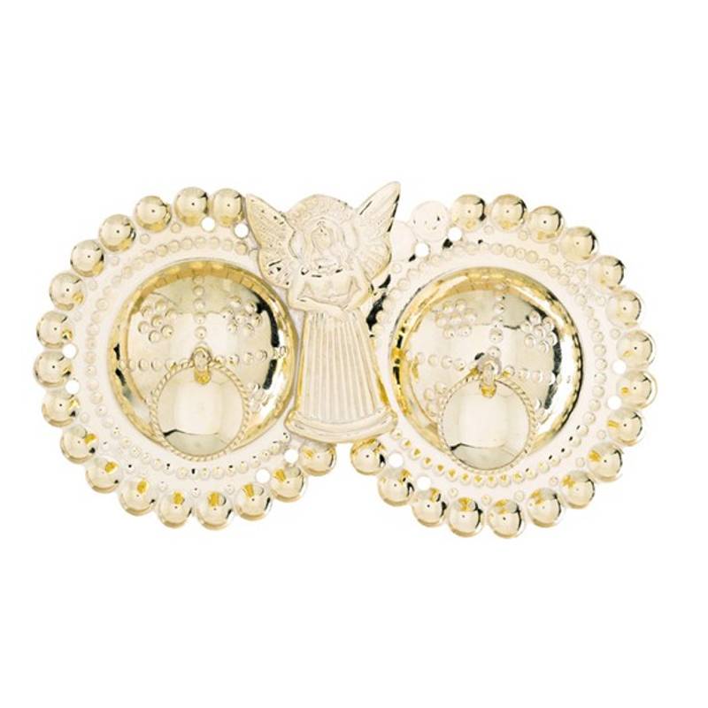 Englespenne forgylt 8,9 cm, syhull