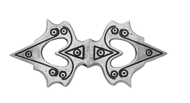 Hovedbilde Beltespenne 1298 oksidert/bronse/hvit